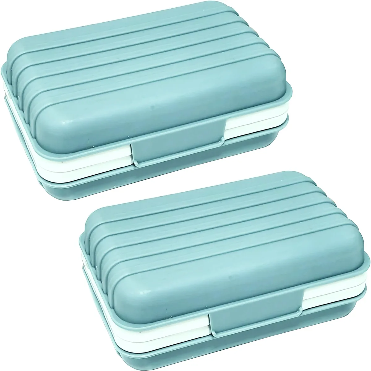 Lofekea 2 Pack Travel Soap Case Blue — product photo