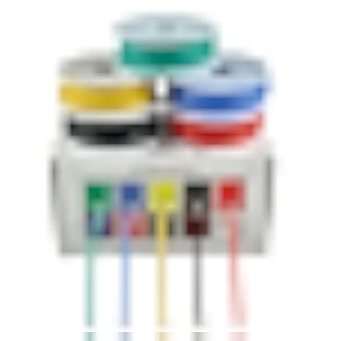 usbroway usbroway 16 AWG Silicone Wire Kit 5 Colours 65.6 ft with Heat Shrink &amp; Stripper — product photo