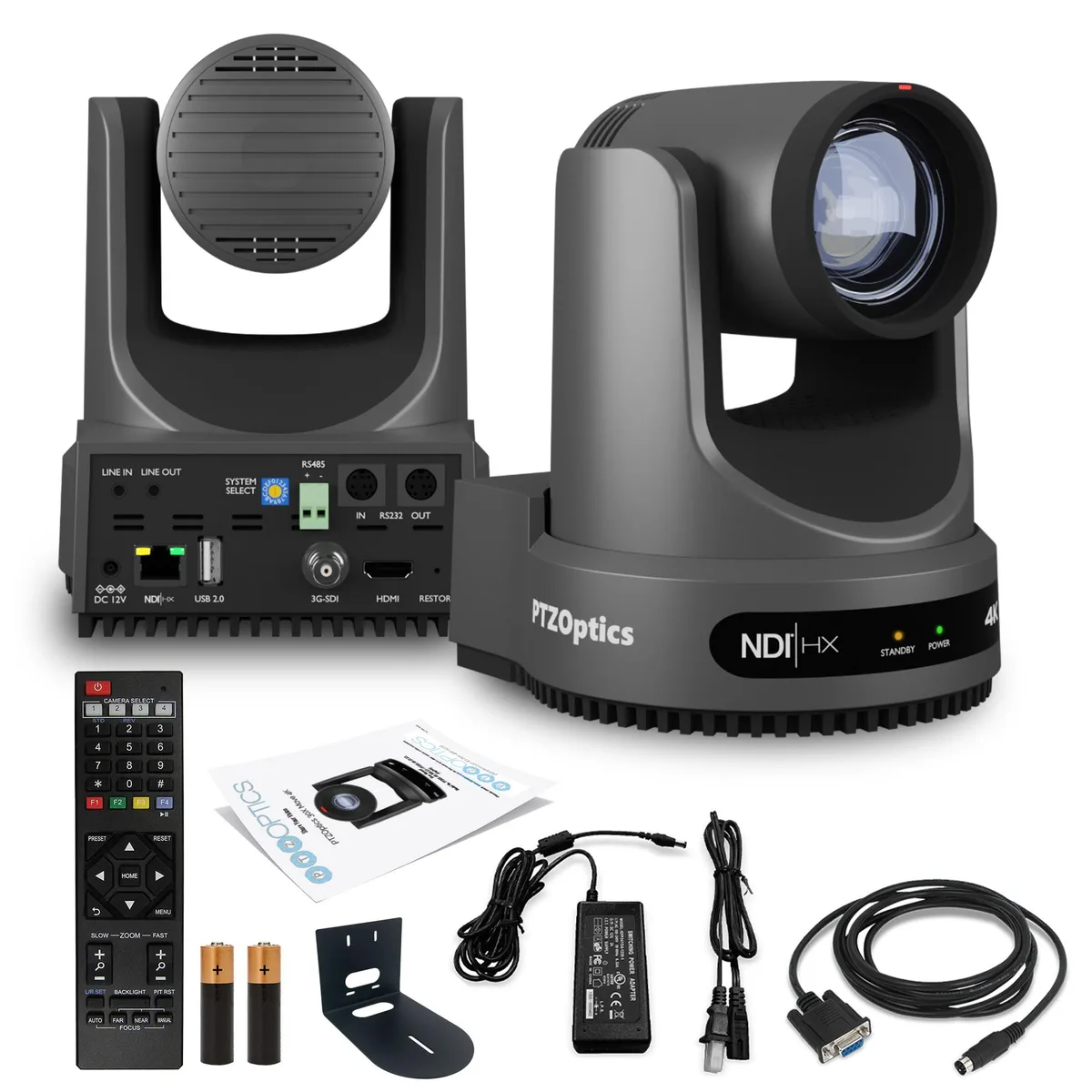 PTZOptics PTZOptics Move 4K 12x PTZ Camera Gray with Wall Mount — product photo