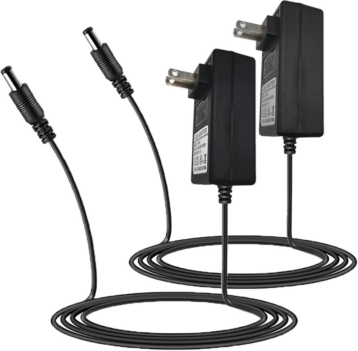BASEUS BASEUS 2 Pack 24V 2A AC Adapter 5.5x2.5mm US Plug — product photo