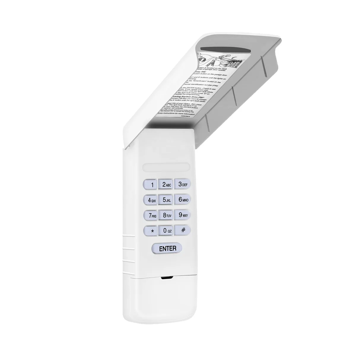 Wireless garage door keypad with backlit buttons