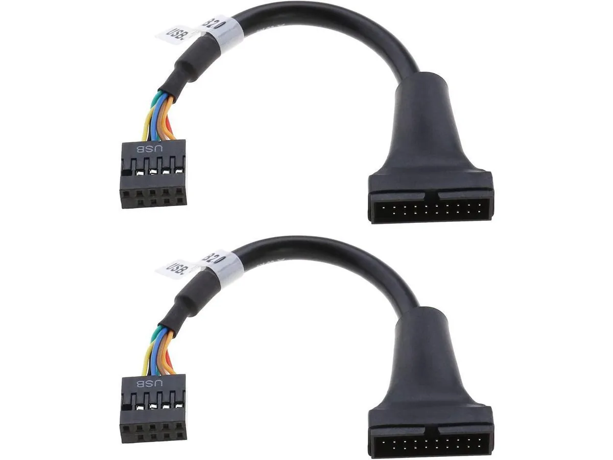 BUCIER BUCIER USB 3.0 19 Pin Male to USB 2.0 9 Pin Female Motherboard Cable Adapter 12 cm — product photo