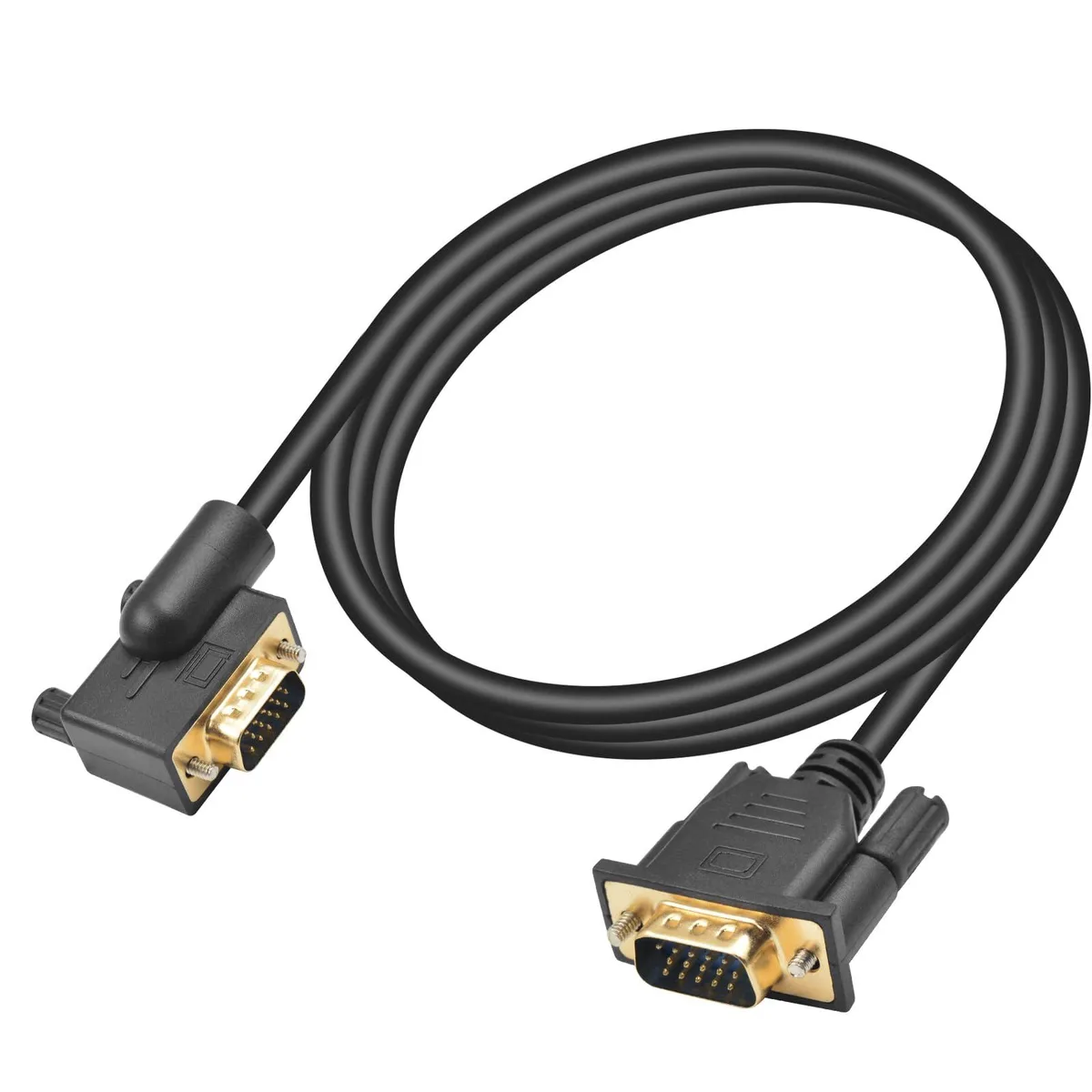 Vszerda Vszerda 90 Degree VGA Cable 5ft Male-to-Male 15 Pin 1080p — product photo