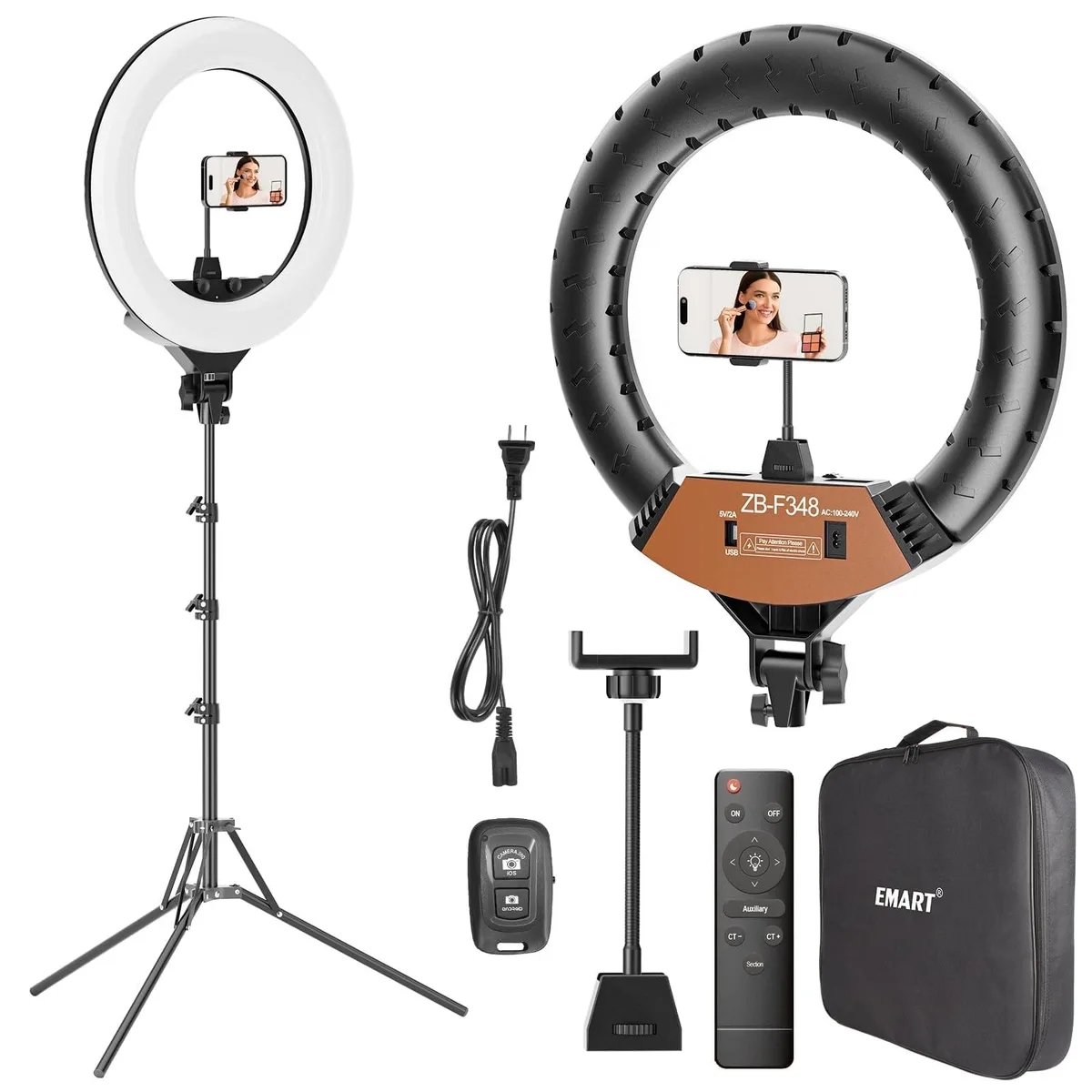  Neewer EM-RL-18-LED 18-inch Ring Light Kit 2800-6500K — product photo