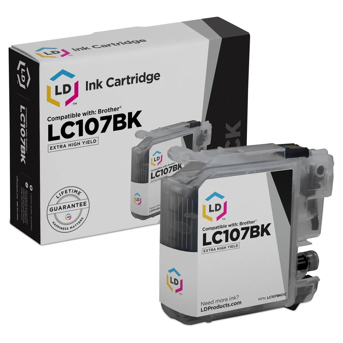 LD Products LD Products LC107BK Super High Yield Black Ink Cartridge 1200 Pages — product photo