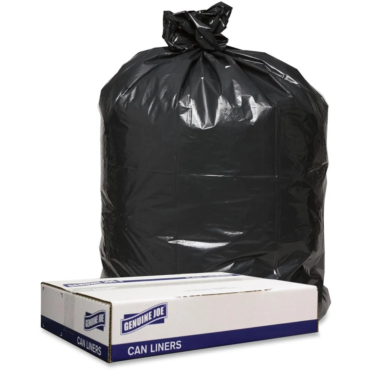 Genuine Joe Genuine Joe 98211 1.6 mil Trash Can Liners 43x47 Black 100 cleaning — product photo