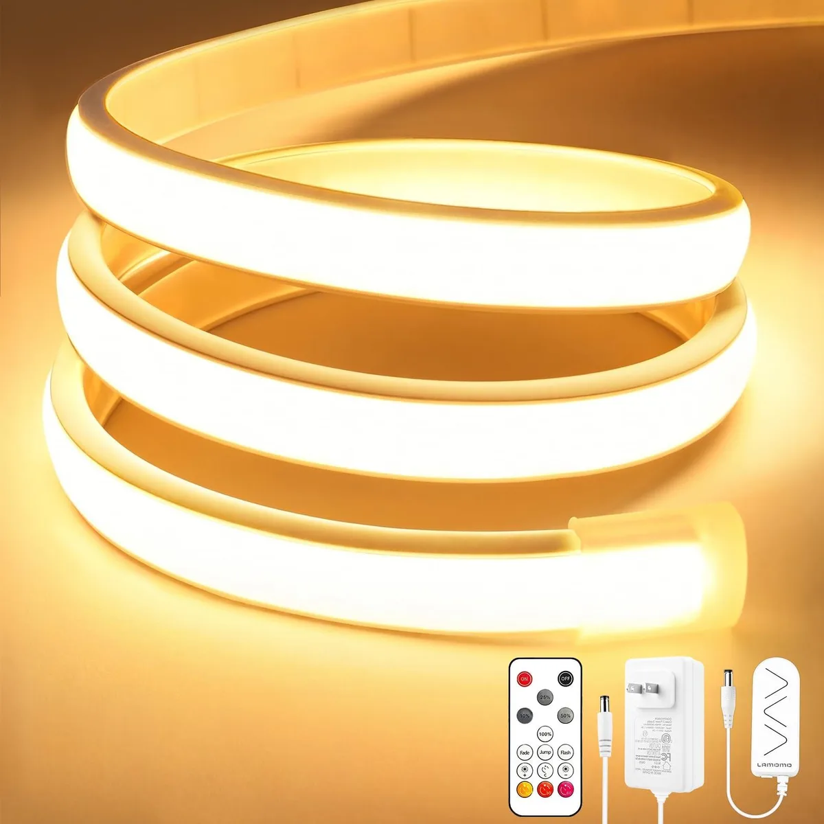  TS-COB320-WW-3MUS COB LED Strip 9.84Ft 3000K 12V Under Cabinet — product photo