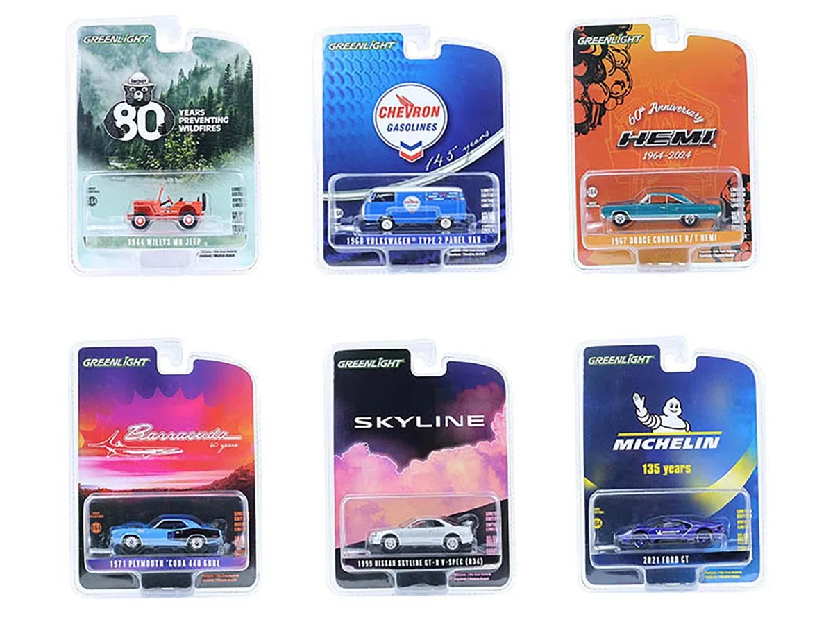 GREENLIGHT GREENLIGHT Anniversary Collection Series 17 1/64 Diecast 6-Car Set — product photo