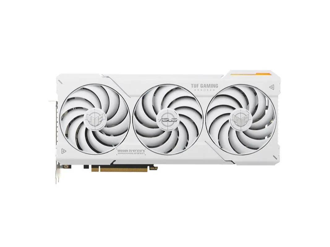 ASUS ASUS TUF Gaming Radeon RX 7900 GRE O16G White graphics card — product photo