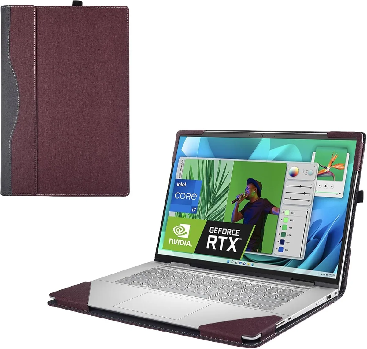 BONAEVER BONAEVER 2-in-1 Hard Case for Dell 16" Wine Red — product photo