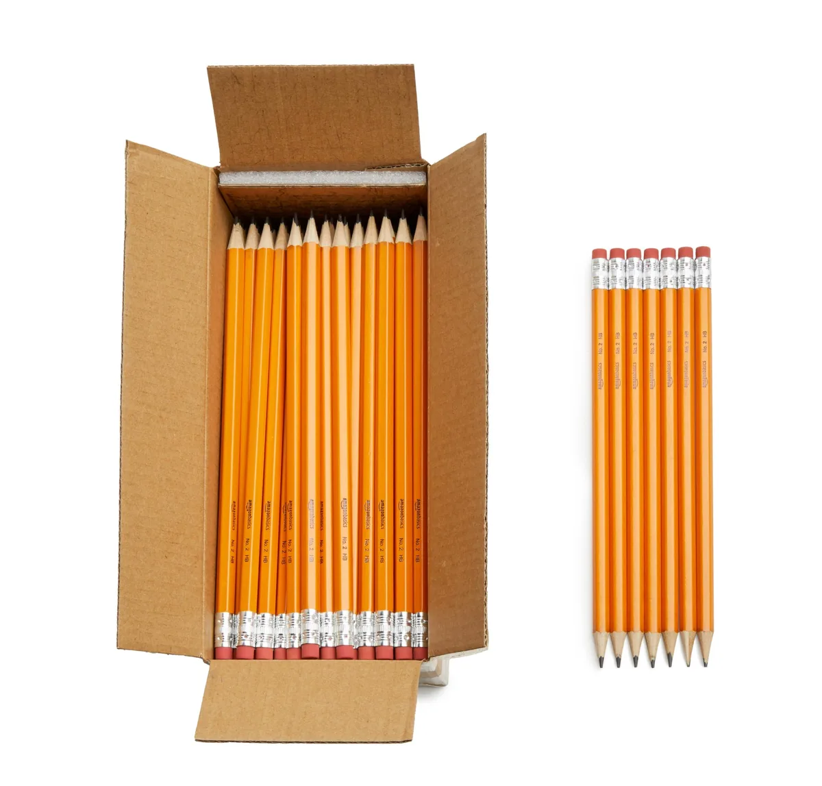 Blue wooden pencils in a rectangular box, 150 count