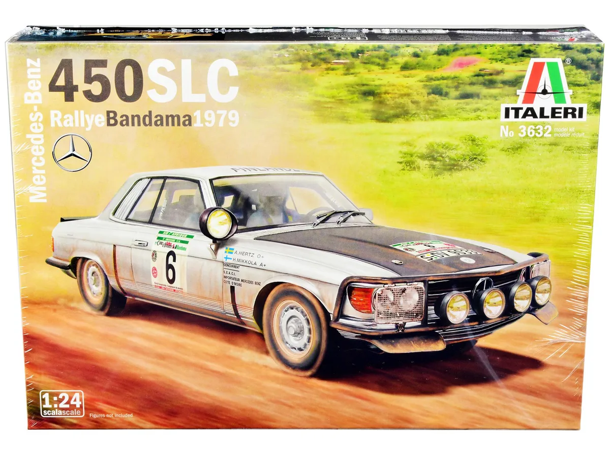 Italeri Italeri Mercedes-Benz 450 SLC Winner Rallye Bandama Ivory Coast 1979 1/24 Scale Model Kit — product photo