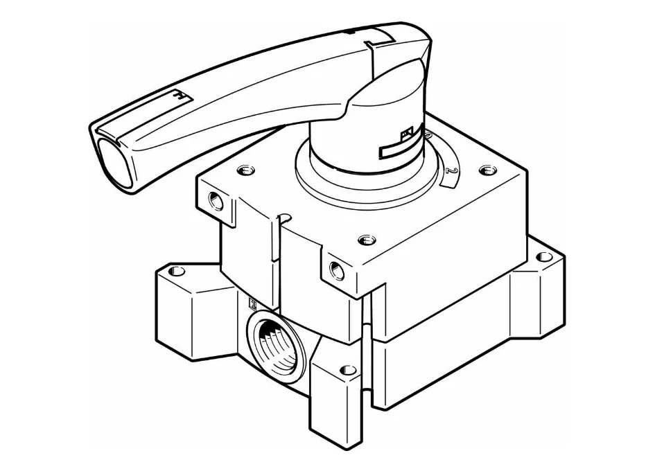 Festo Festo VHER-P-H-B43U-G14 3515573 hand lever valve electrician tool — product photo