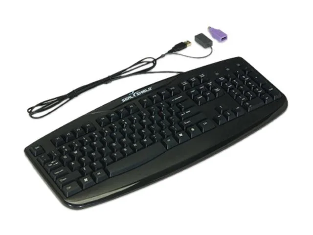 Seal Shield Seal Shield STK503 Silver Storm Medical Grade Keyboard Black Wired — product photo