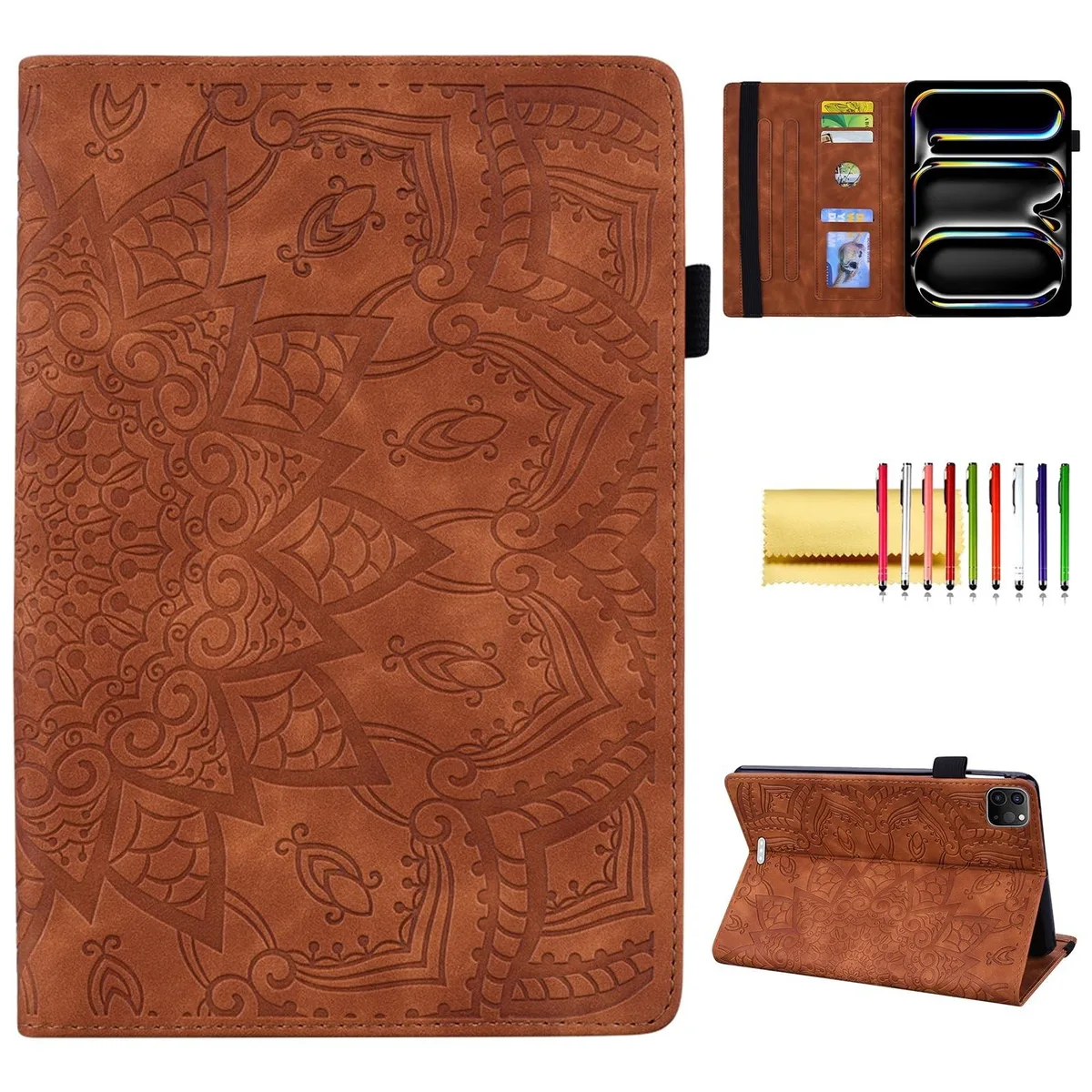 V2 Technologies V2 Technologies Folio Case iPad Pro 11 M4 M5 2024 2025 Brown 2 in 1 accessory — product photo