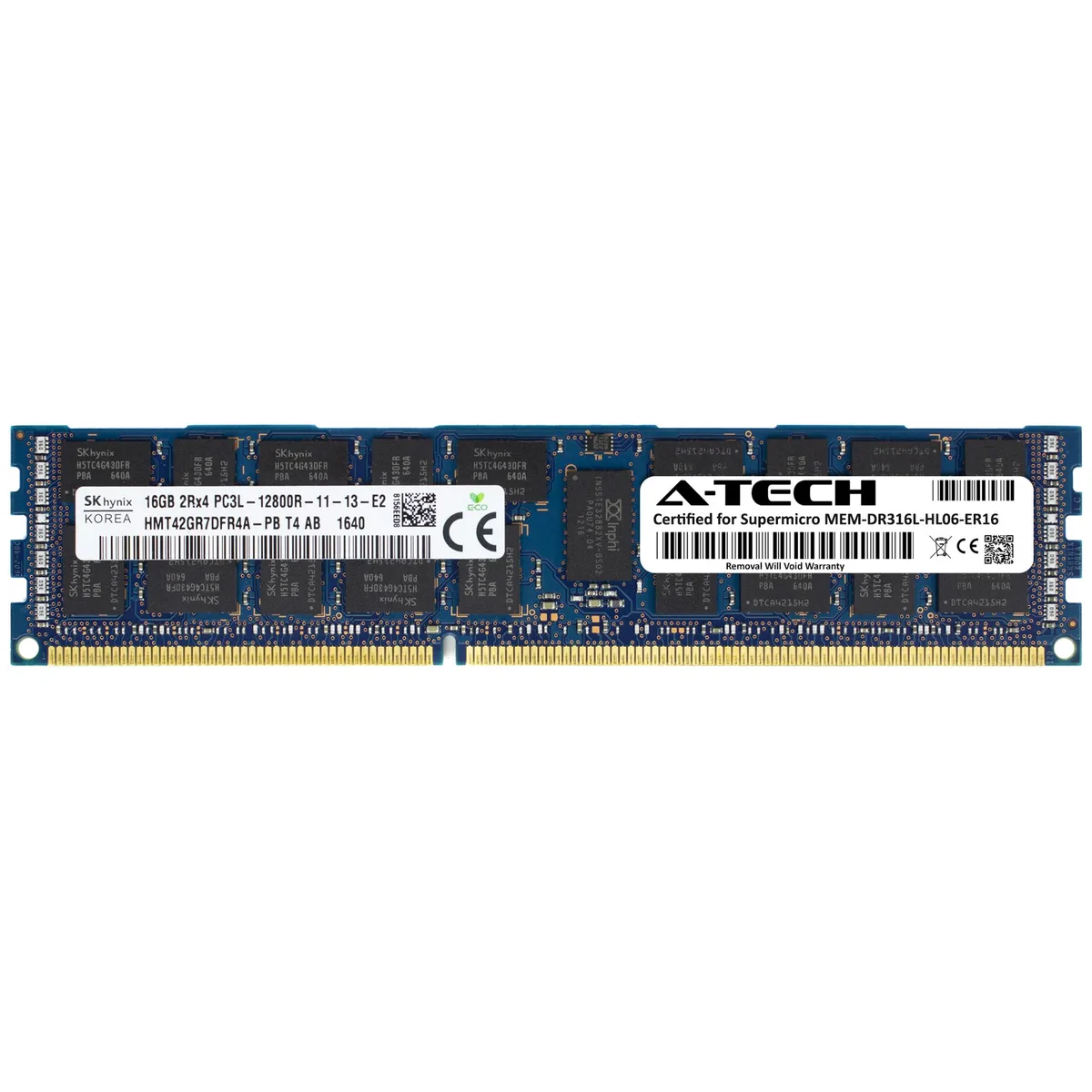 A-Tech A-Tech Supermicro Certified 16GB DDR3L 1600MHz ECC RDIMM 2Rx4 1.35V — product photo