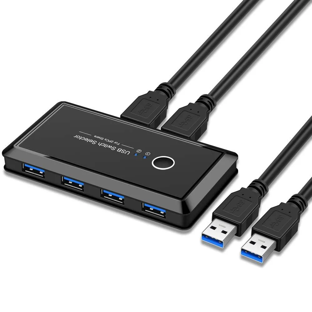 WRIARICH WRIARICH USB 3.0 KVM Switch 4 Computers 4 Devices 4 Cables — product photo