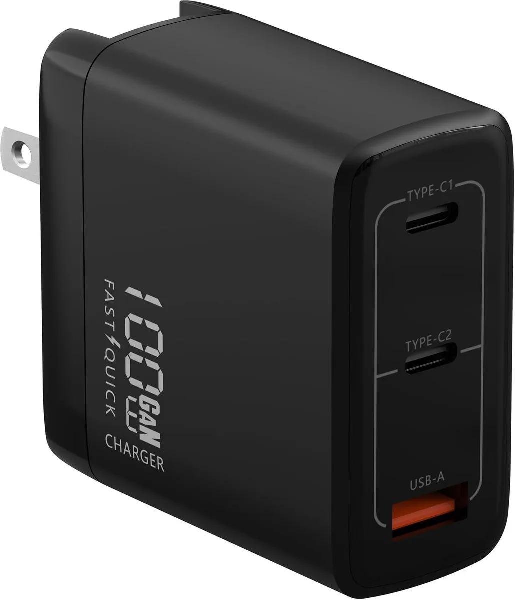 ONITOON ONITOON 100W Dual USB-C USB-A GaN Charger Black — product photo
