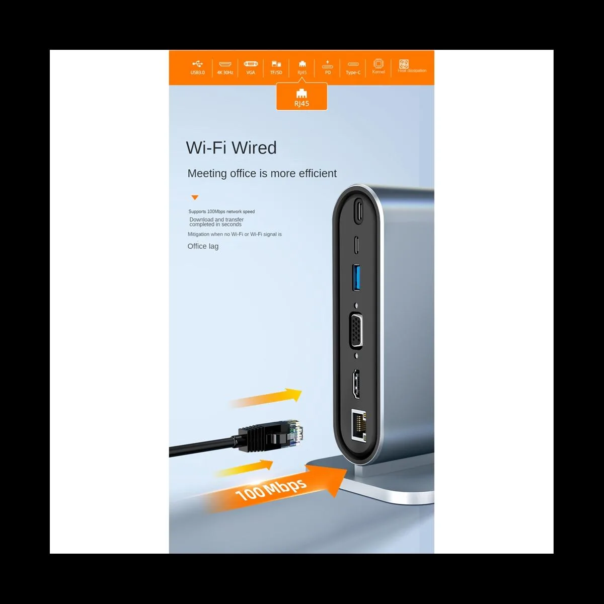 YINGHUA YINGHUA 12-in-1 Vertical USB-C Docking Station — product photo
