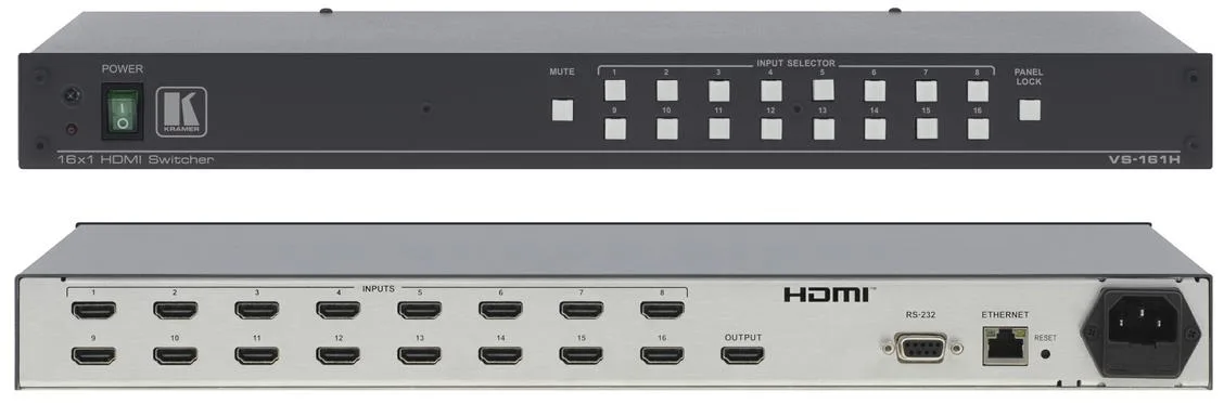 Kramer VS-161H HDMI switch, black metal rack unit