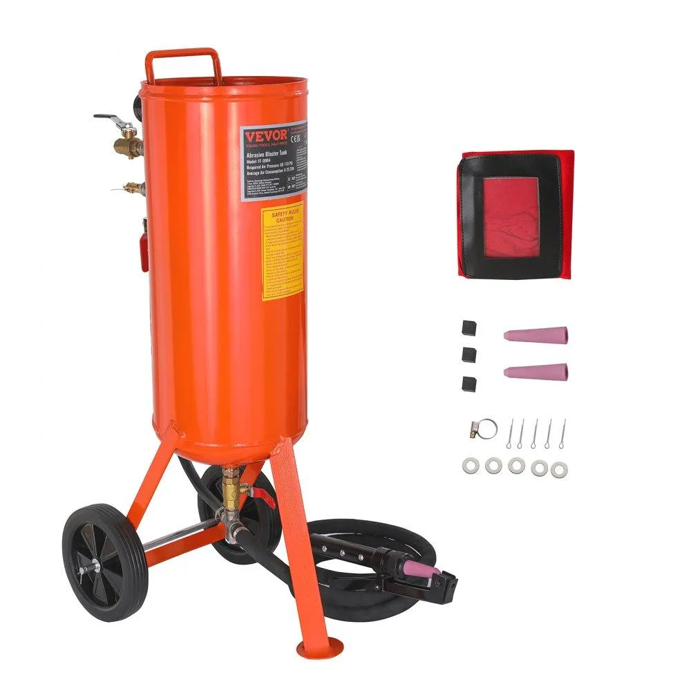 VEVOR VEVOR FF-Q904 10 Gallon Sand Blaster 60-110 PSI 7.5ft Hose 2 Ceramic Nozzles — product photo