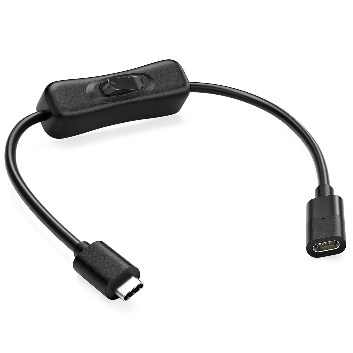  IOGEAR USBCFOF-1FT USB 3.1 Type-C Extension Cable with On/Off Switch 1ft — product photo