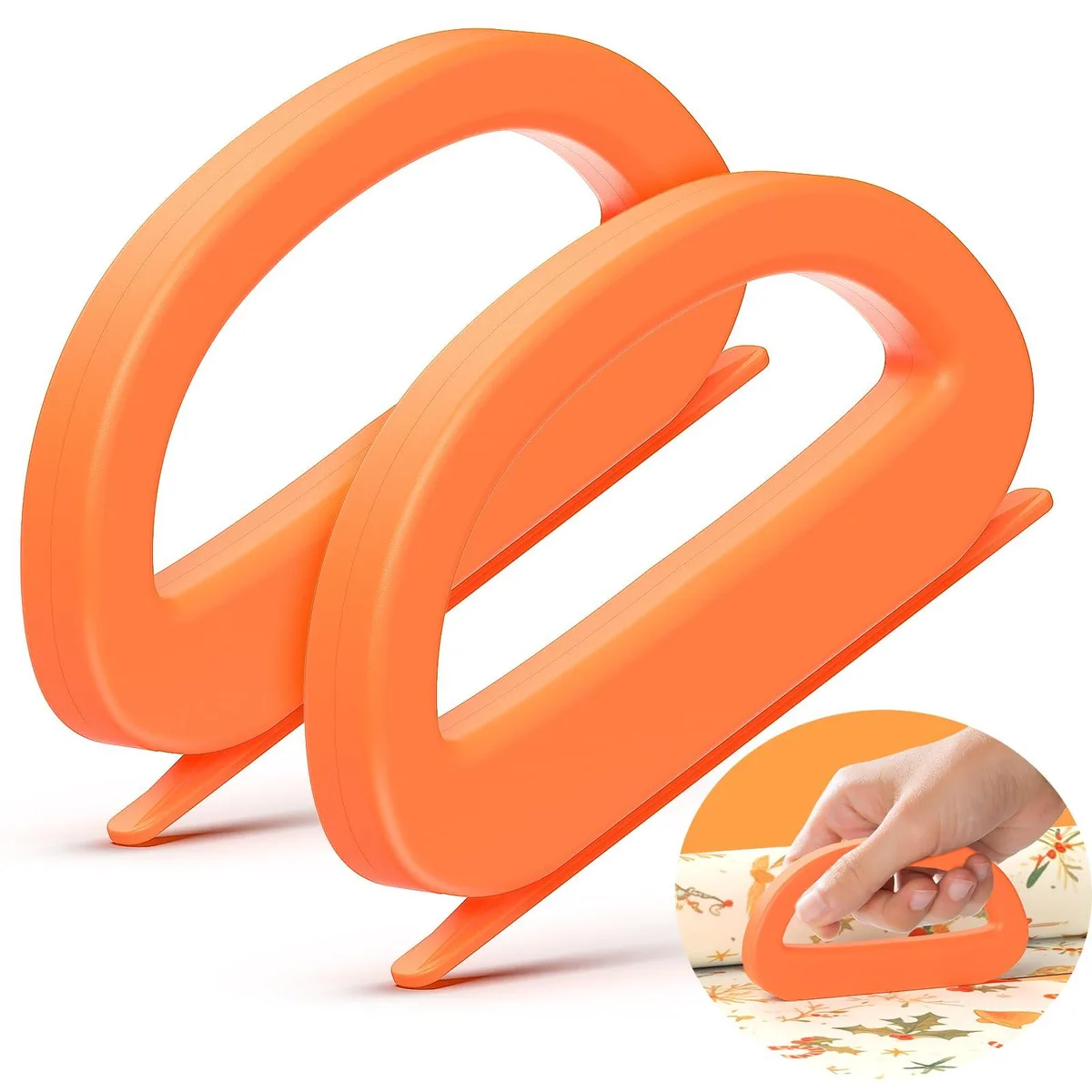  SENWUU Dual-Ended Wrapping Paper Cutter 2-Pack Orange — product photo