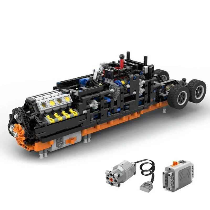 ZITIANYOUBUILD ZITIANYOUBUILD MOC-179871 T-310 Eight-cylinder Engine Gearbox 1122 Parts Educational Set — product photo
