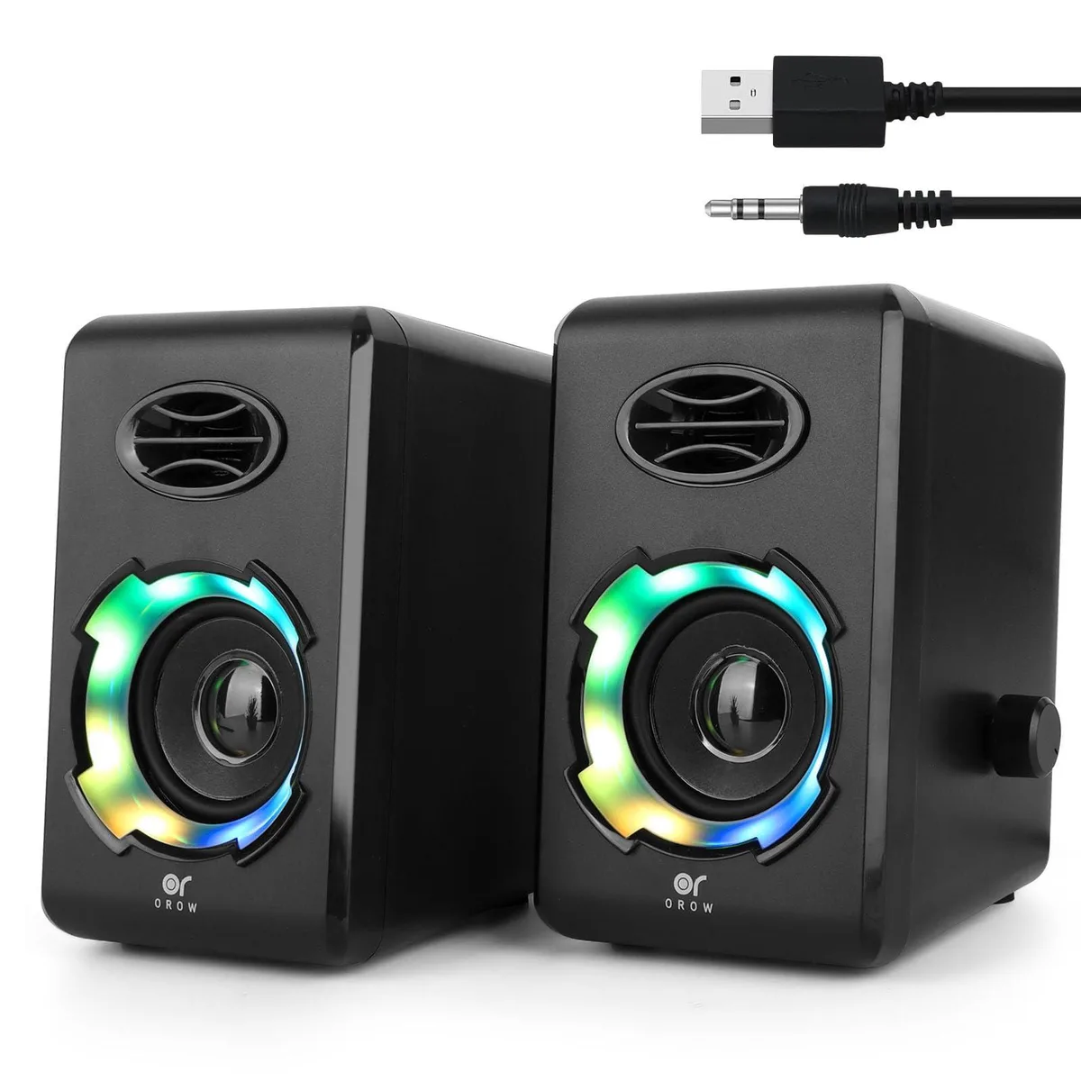  OROW S205 2.0 speaker 10 W Bluetooth 5.0 3.5 mm AUX RGB Black — product photo