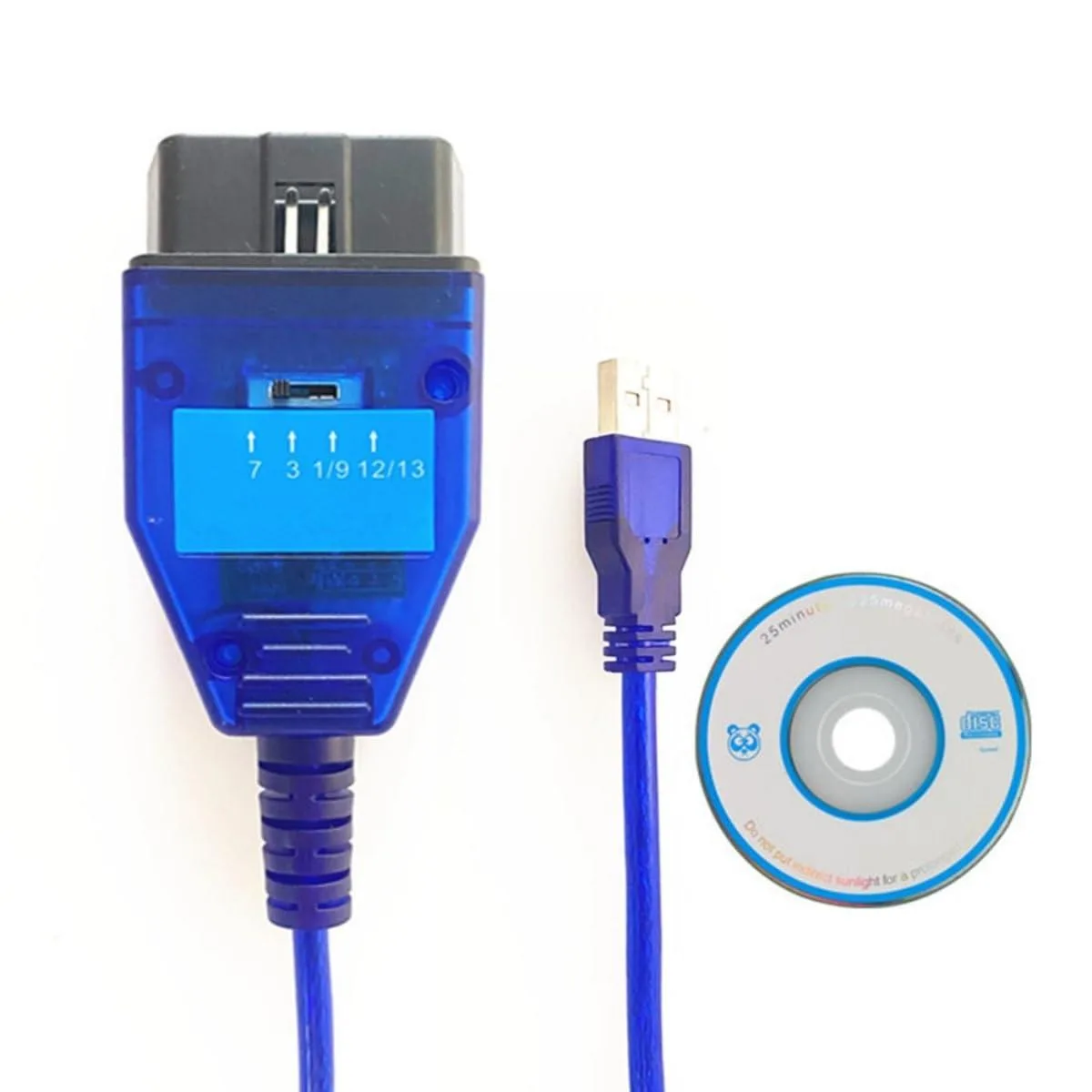 TaoTao TaoTao KKL-4Switch OBD2 409.1 Diagnostic Cable USB 4-Way Switch Blue — product photo