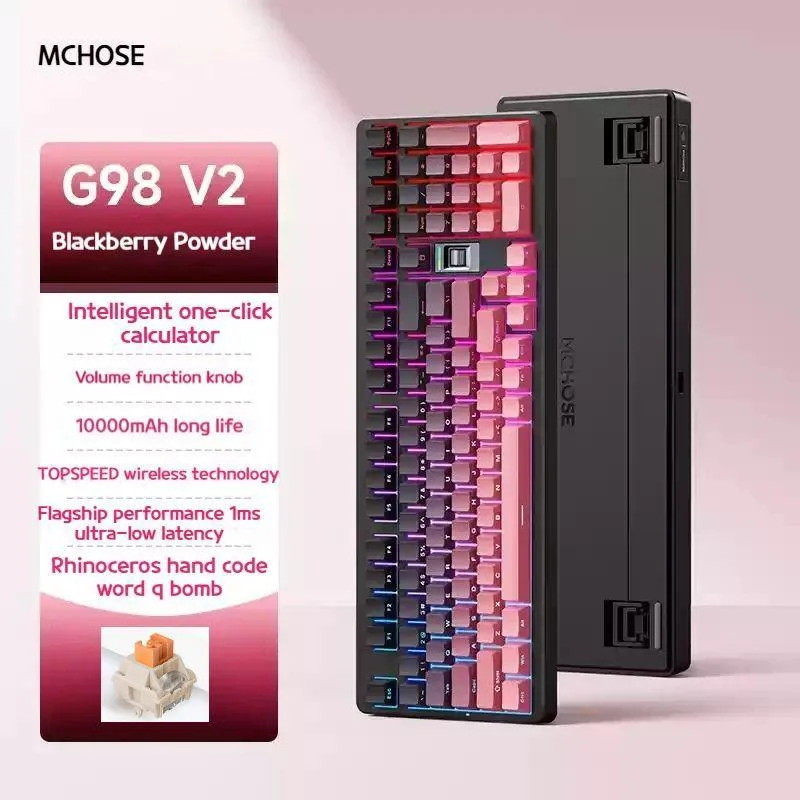 MCHOSE MCHOSE G98 V2 Wireless Gaming Keyboard Blue White — product photo