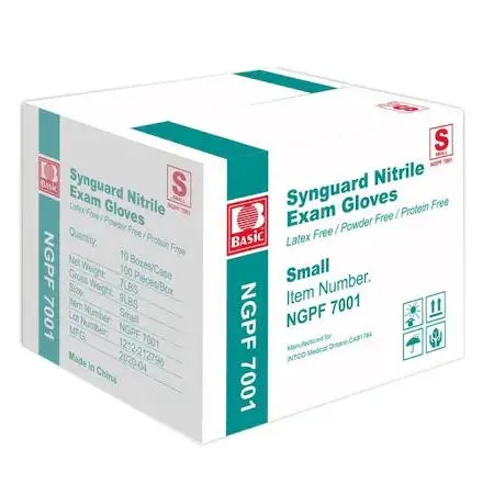 Zoro Select Zoro Select NitrileSC Disposable Gloves, Nitrile, 4 mil, Latex-Free, Size S, Blue, 100/BX, 1000/CS — product photo