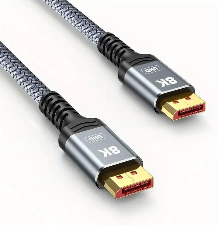 LUOM LUOM DP8KA1 DisplayPort cable 3.3 ft 8K 60Hz 4K 144Hz 2K 240Hz HDR 32.4Gbps Grey — product photo