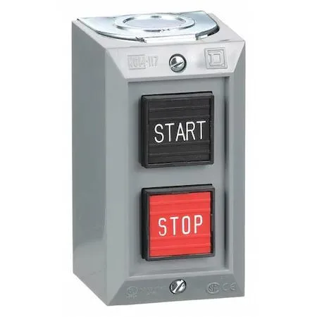 SQUARE D SQUARE D 9001BG201 Control Station Feed-Thru 2 Button Black Red — product photo