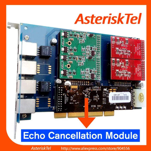 Roby Technology Co., Limited Roby Technology Co., Limited TDM410P Echo Canceller Card 2 FXO 2 FXS PCI Telephone Accessory — product photo