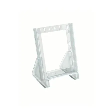 Clear acrylic bifold brochure holder with single pocket