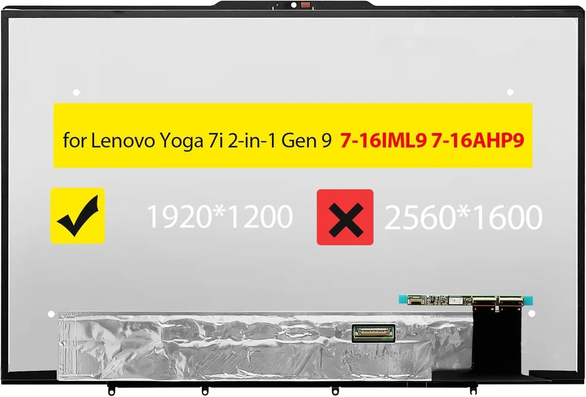 NUOLAISUN NUOLAISUN 16.0" WUXGA 1920x1200 Touch Screen for Lenovo Yoga 7i Gen 9 7-16IML9 7-16AHP9 83DL 83DM — product photo