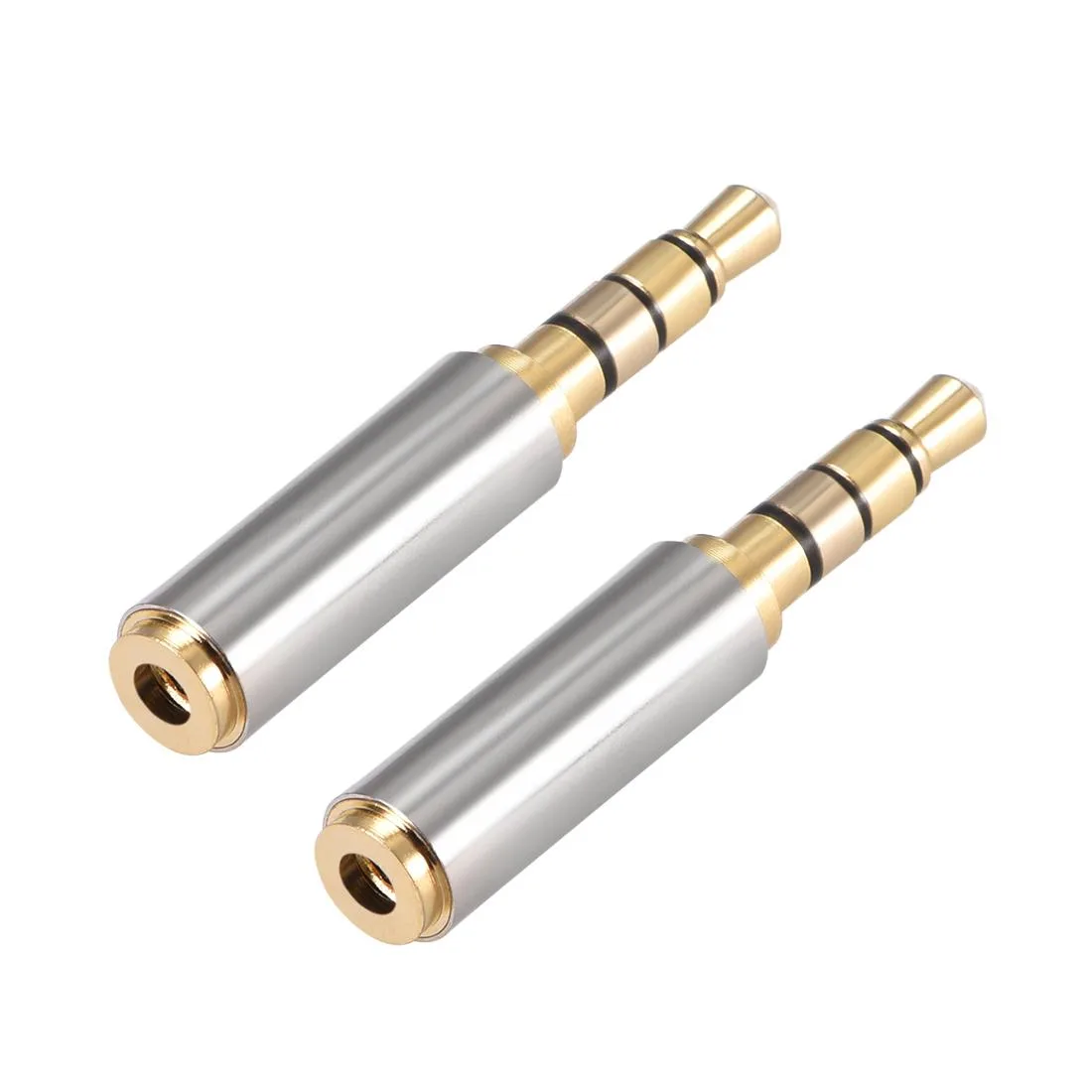 Unique-Bargains Unique-Bargains 3.5mm 4 Pole Male to 2.5mm Female Audio Video Converter Zinc Alloy 2Pcs — product photo