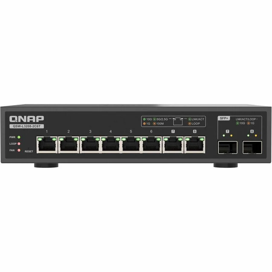 Qnap Qnap QSW-L3208-2C6T 10G network switch — product photo