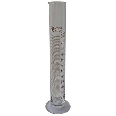 Value Brand Value Brand 250 mL Glass Graduated Cylinder Clear PK6 — product photo