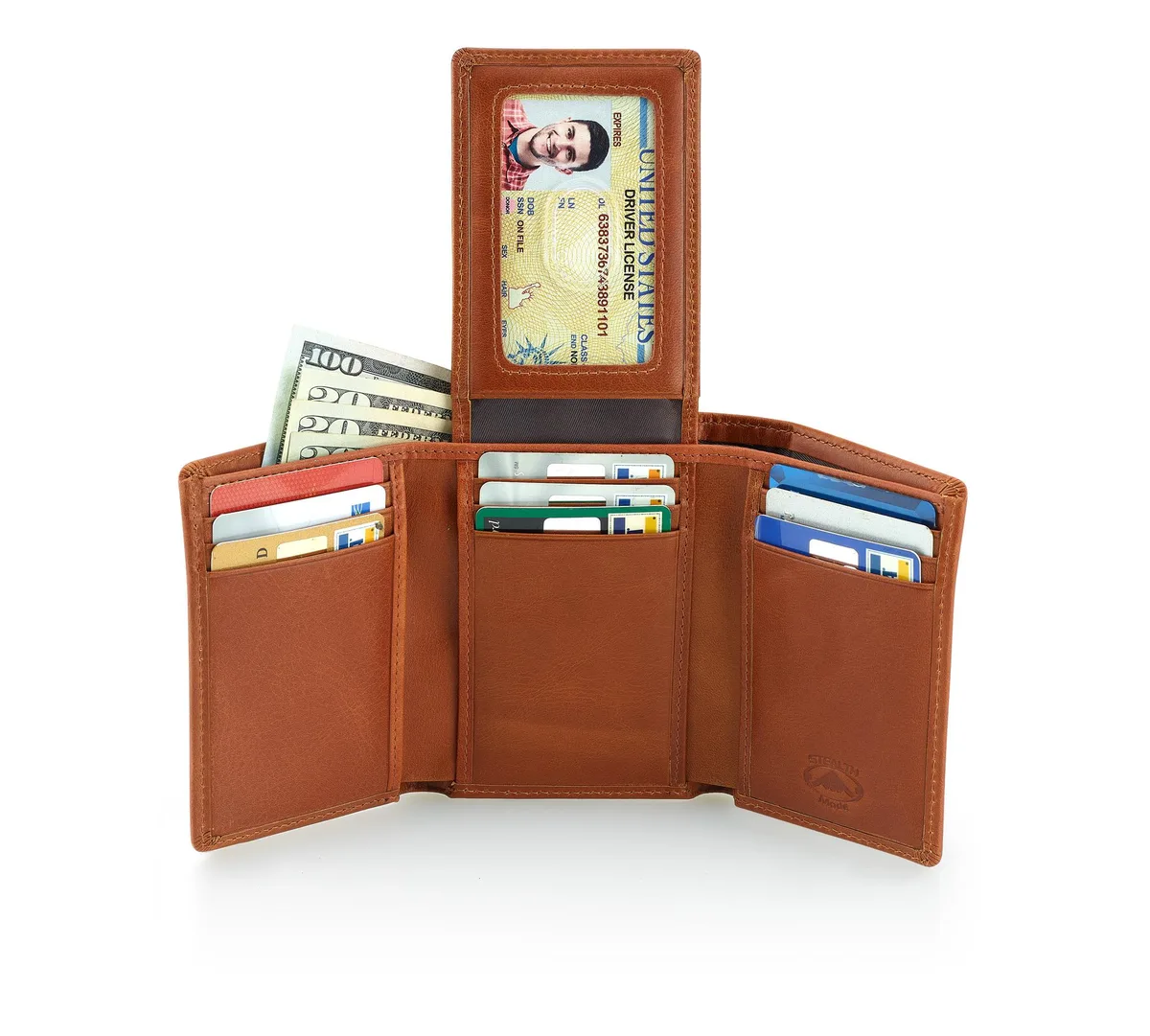 Stealth Mode Stealth Mode Trifold Wallet Light Brown 4.5" x 3.5 — product photo
