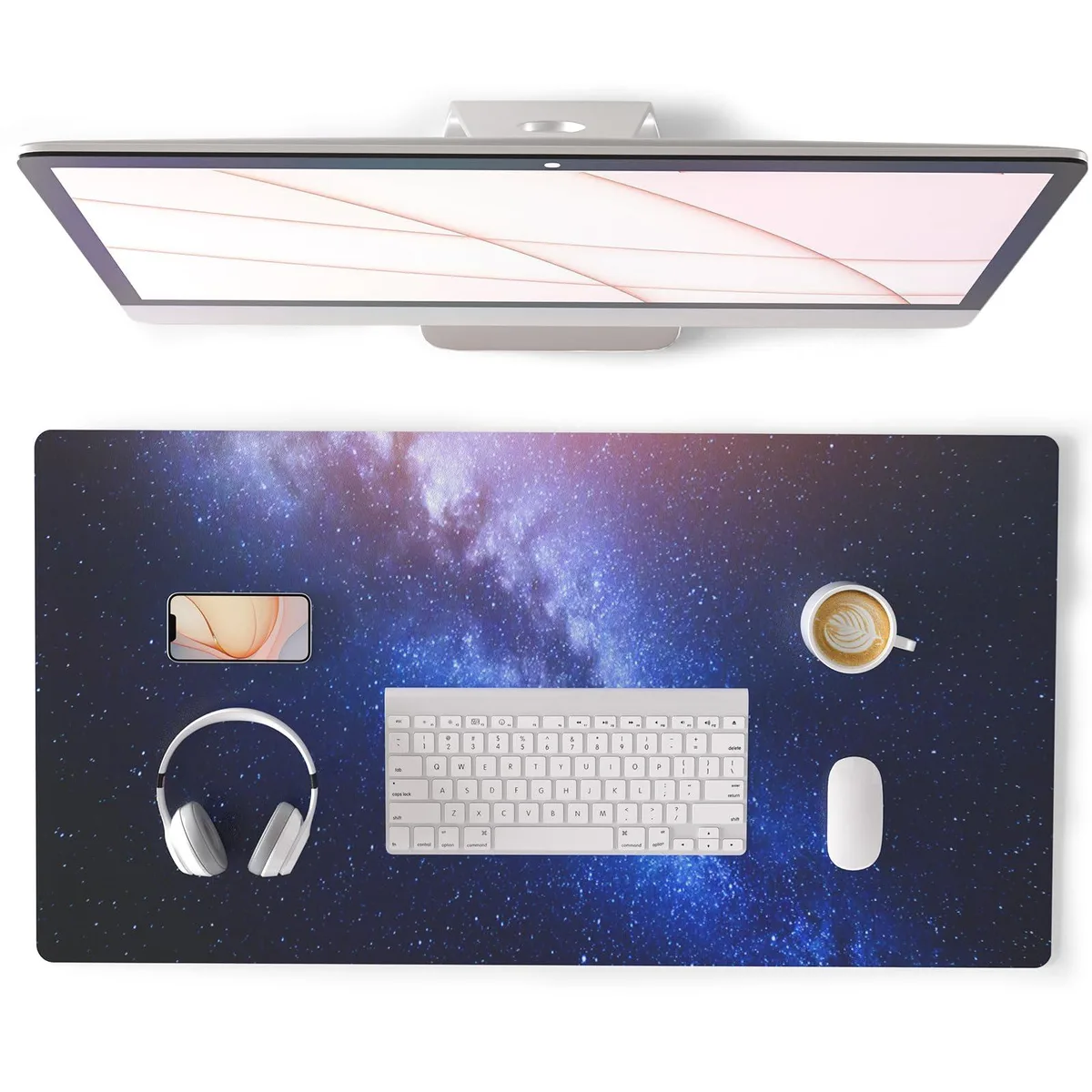 KEHIPI KEHIPI Large Desk Pad Blue Galaxy 80×40 cm 3.5 mm — product photo
