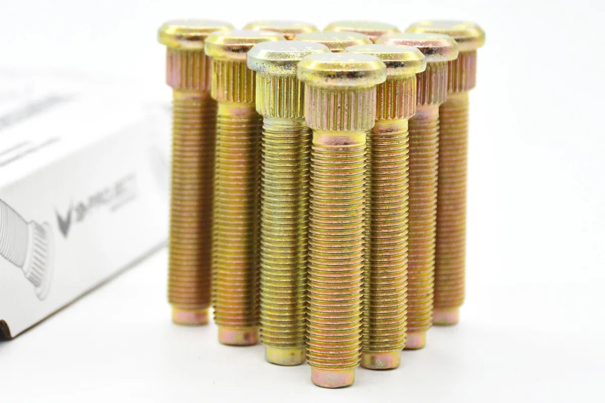 V-Project Inc V-Project Inc 63mm M12x1.5 Wheel Studs Gold 10pcs 10.9 Grade accessories - wheel — product photo