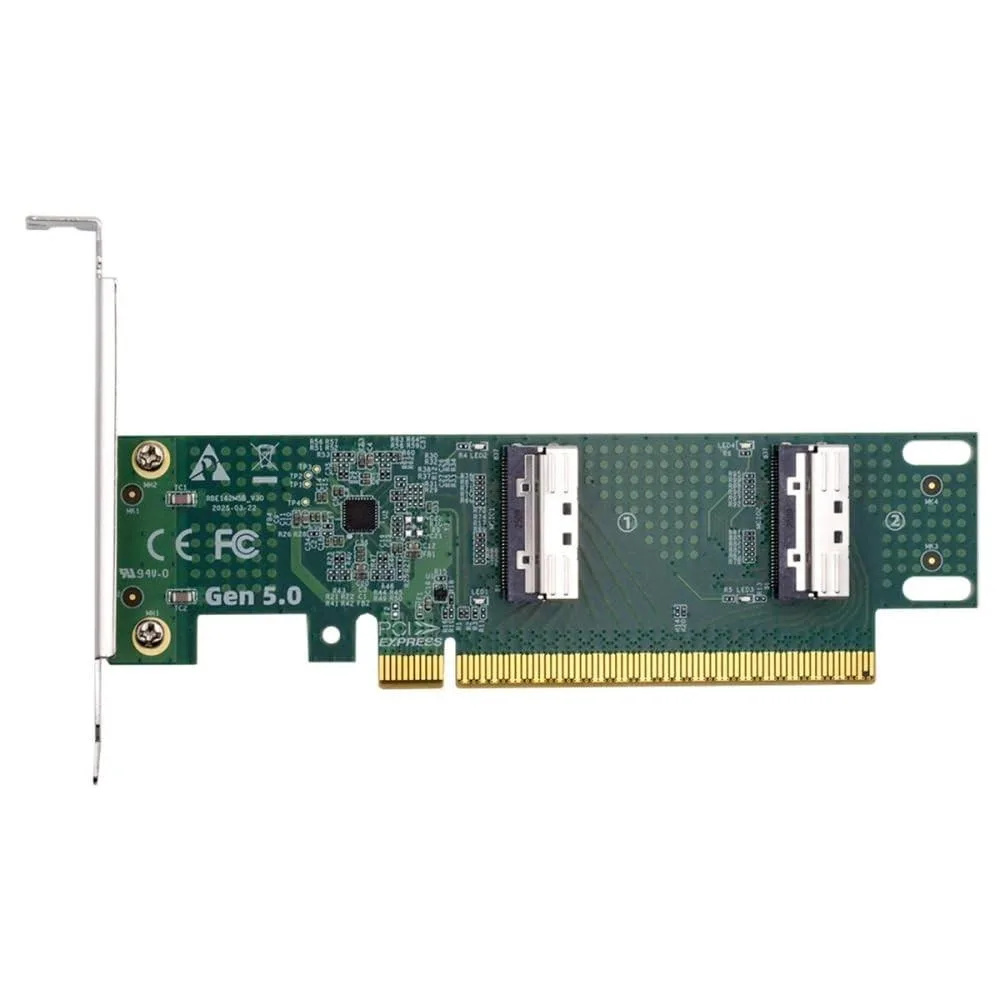 xiwai xiwai 16x PCIE 5.0 to Dual MCIO 8i SFF-TA-1016 VROC Mini Cool Edge IO data adapter — product photo