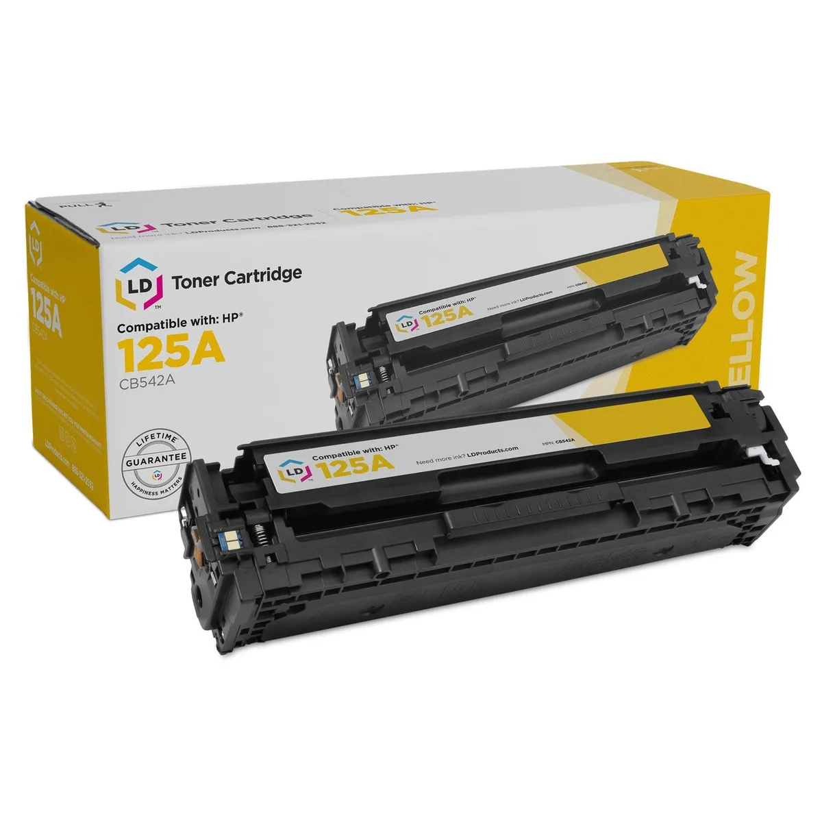 LD Products LD Products Remanufactured Toner Cartridge HP 125A CB542A Yellow — product photo