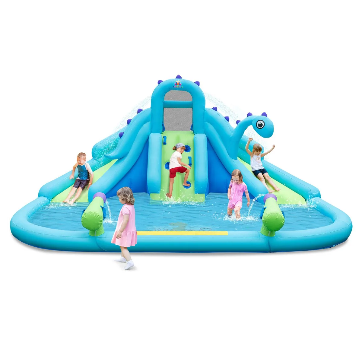 SlickBlue SlickBlue Inflatable Water Slide Dual Slides Splash Pool 162x137x82in Without Blower — product photo