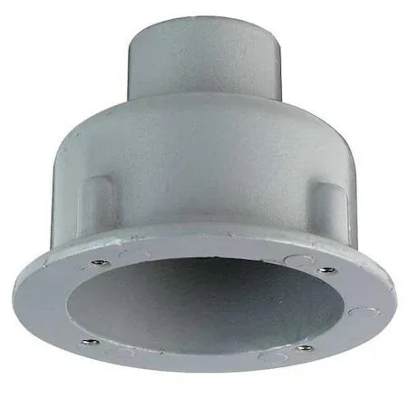 Gray aluminum hazardous-location pendant mount, rectangular box shape with powder epoxy finish