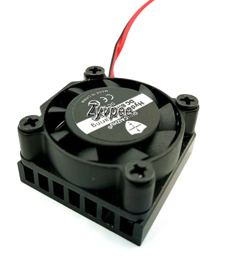 Zyvpee Zyvpee 25*12mm 5VDC 2-wire sleeve bearing mini fan with aluminum heatsink — product photo