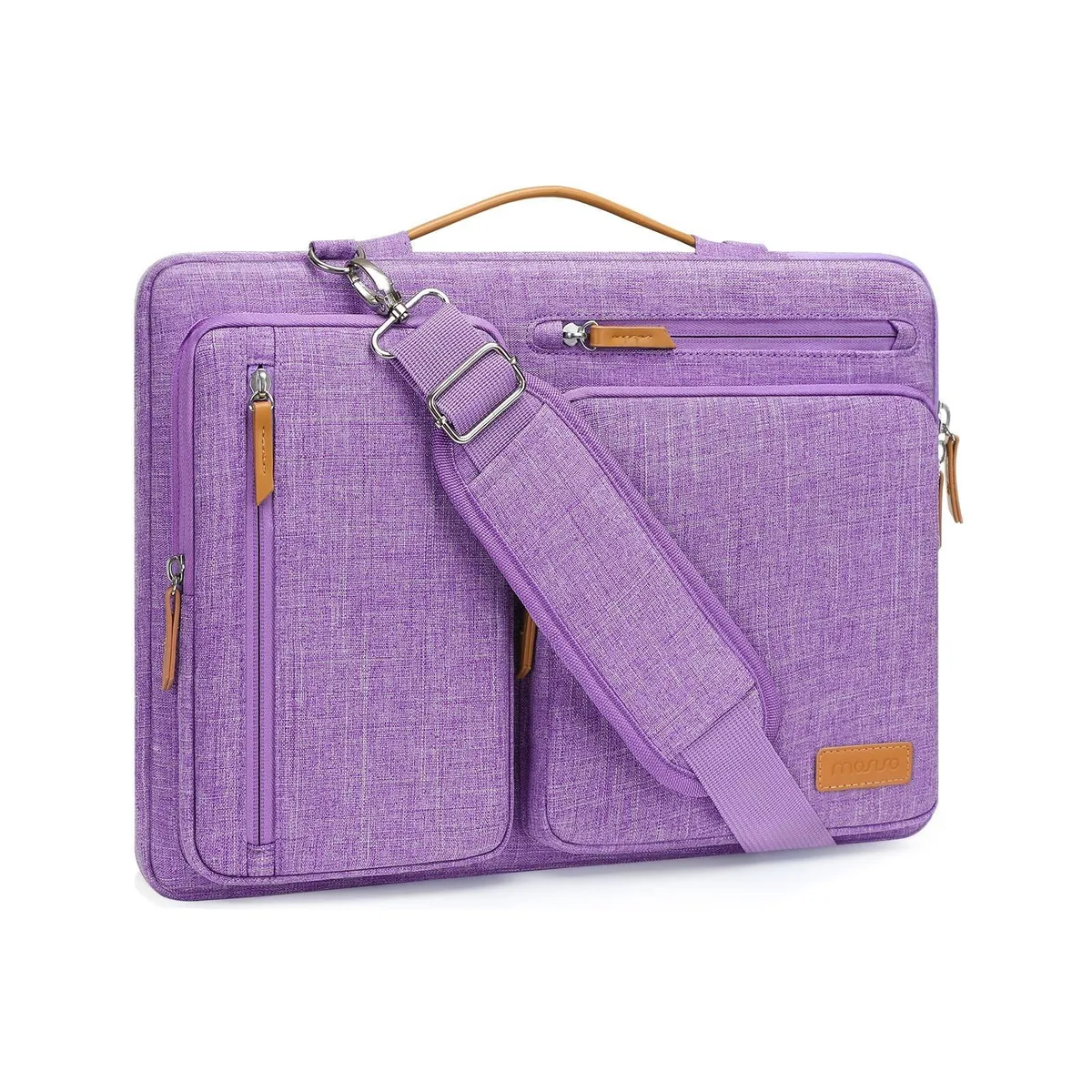 Mosiso Mosiso 360 Protective Laptop Shoulder Bag 17-17.3 inch Lilac 2 in 1 accessory — product photo