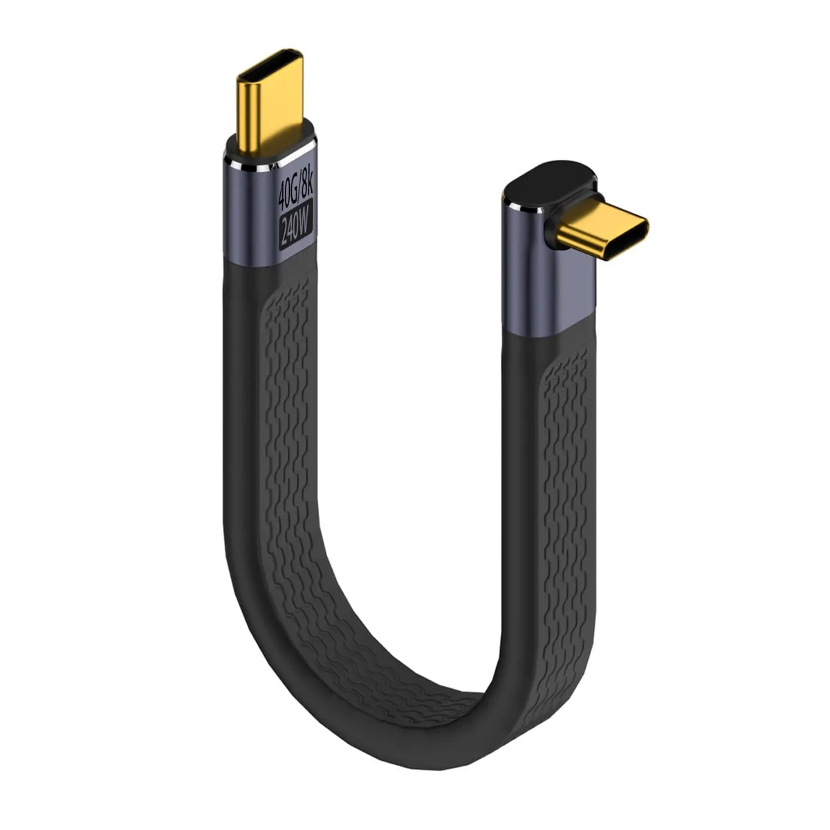 Vszerda Vszerda USB4.0 40Gbps 240W 90° positive bend cable 13cm — product photo